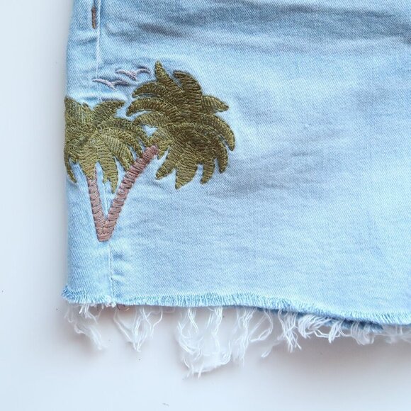 Madewell Sun Embroidered Edition Raw Edge High Rise Denim Shorts Taylor Swift 27 - Picture 9 of 16